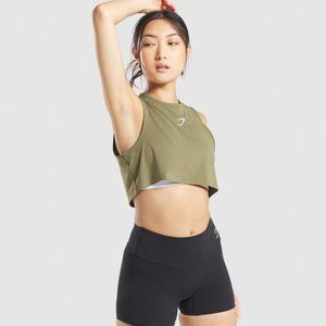 Gymshark Dark Green X-Small Training Crop Tank